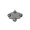 Hello Honey® 17.5" Gray Elegance Enamel Metal Tray with Ball Feet